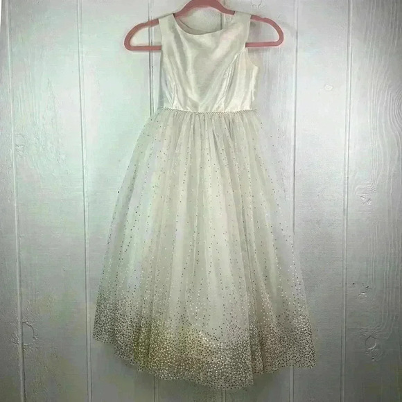 David’s Bridal Flower Girl Formal Dress Size 10 Worn Once Excellent Condition - Picture 1 of 8